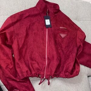 Prada Crimson Suede Jacket